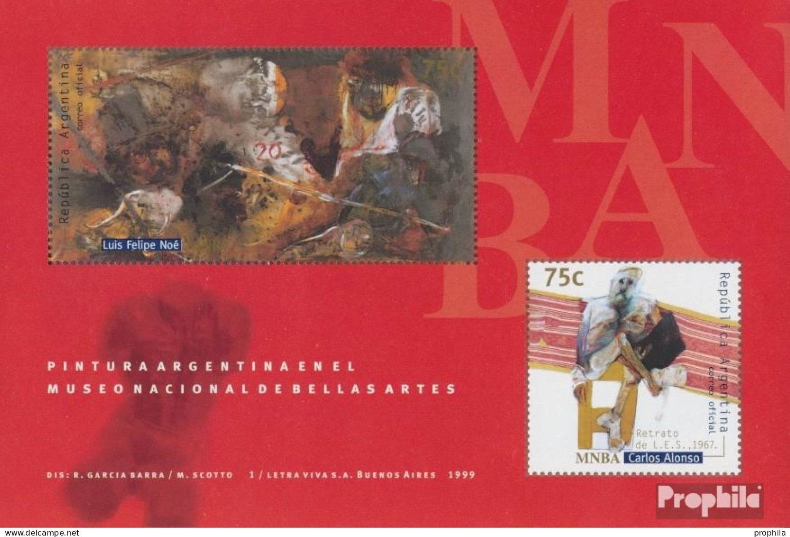 Argentinien Block63 (kompl.Ausg.) Postfrisch 1999 Gemälde Aus Nationalmuseum - Nuevos