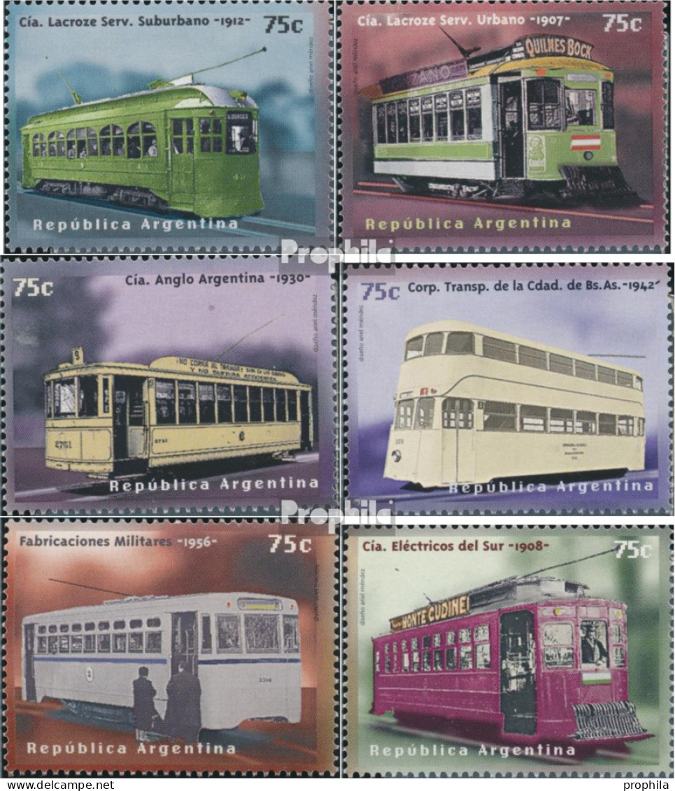 Argentinien 2356-2361 (kompl.Ausg.) Postfrisch 1997 Elektrische Straßenbahn - Neufs