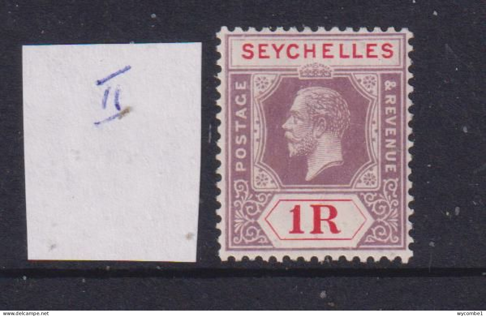 SEYCHELLES  - 1921-32  George V Wm Mult Script CA 1r Die II Hinged Mint - Seychelles (...-1976)