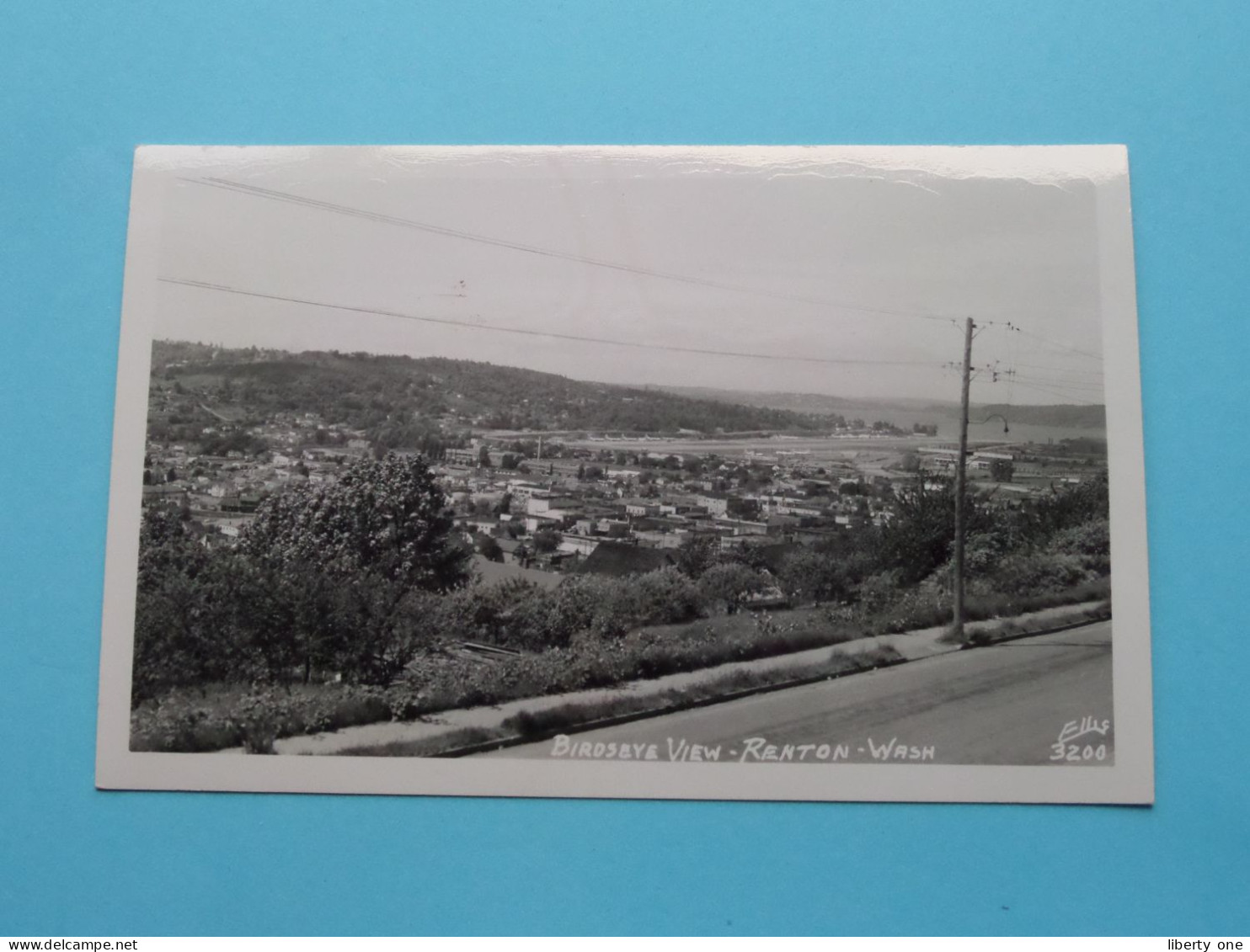 RENTON Washington - BIROSEYE View > U.S.A. ( See SCANS ) Photo Post Card ( 3200 ) +/- 1950 ! - América