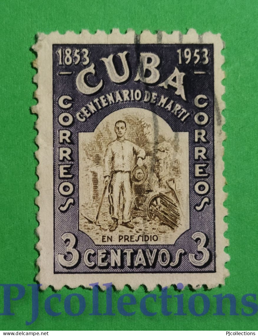 S811- CARAIBI - CARIBBEAN 1953 JOSE MARTI 3c USATO - USED - Gebruikt