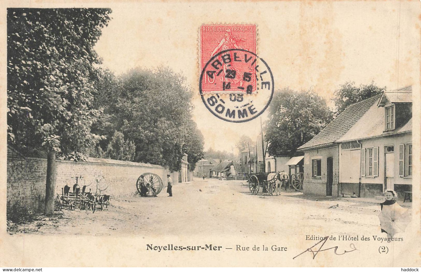 NOYELLES SUR MER : RUE DE LA GARE - Noyelles-sur-Mer