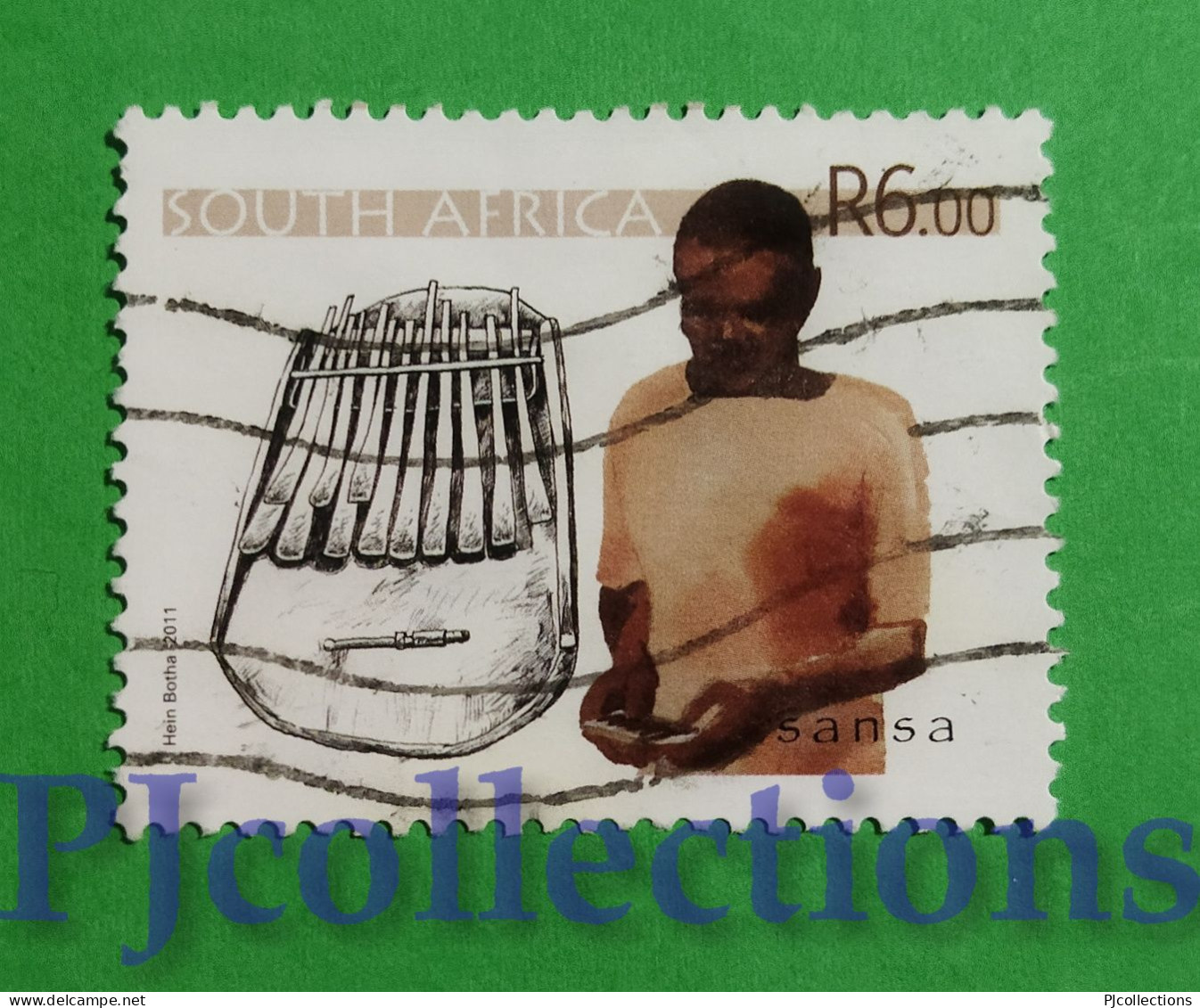 S812- SOUTH AFRICA 2011 RARE MUSICAL INSTRUMENTS 6r USATO - USED - Usati