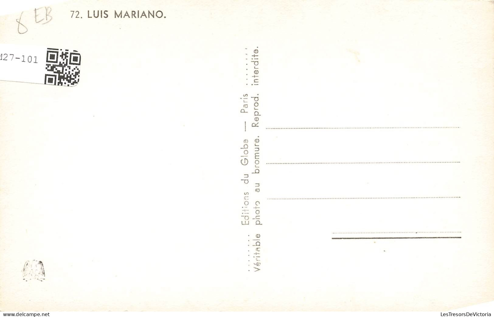 CELEBRITE -  Luis Mariano - Chanteur - Carte Postale - Chanteurs & Musiciens