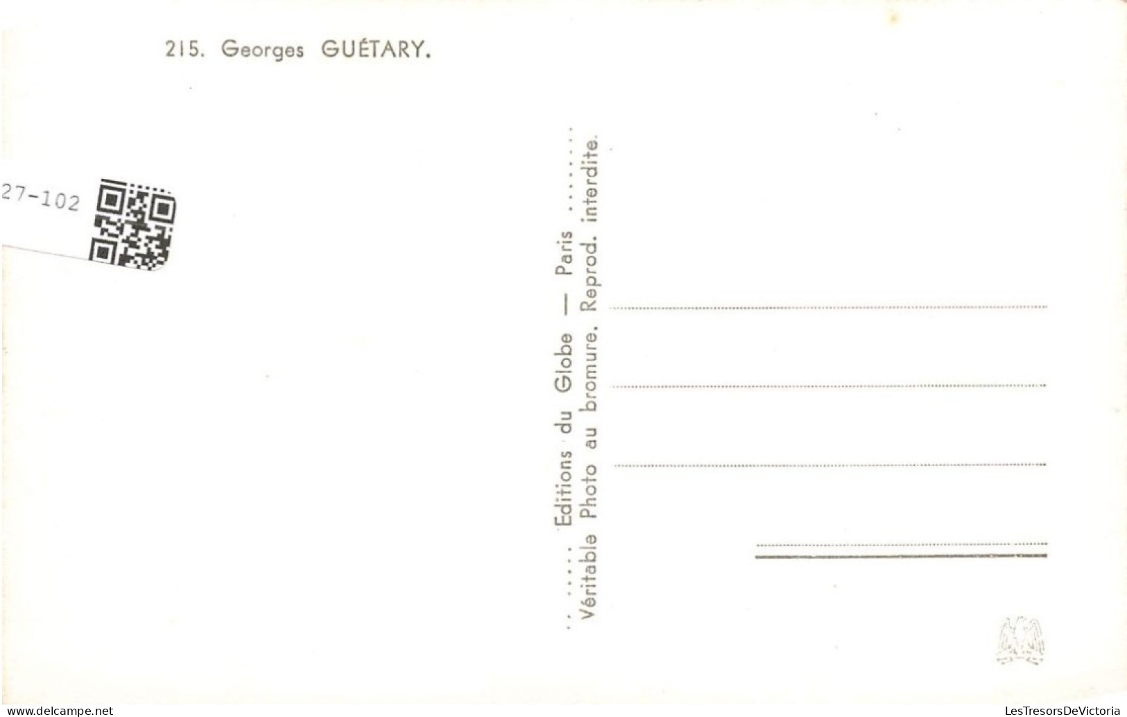 CELEBRITE - Georges Guétary - Chanteur - Carte Postale - Sänger Und Musikanten