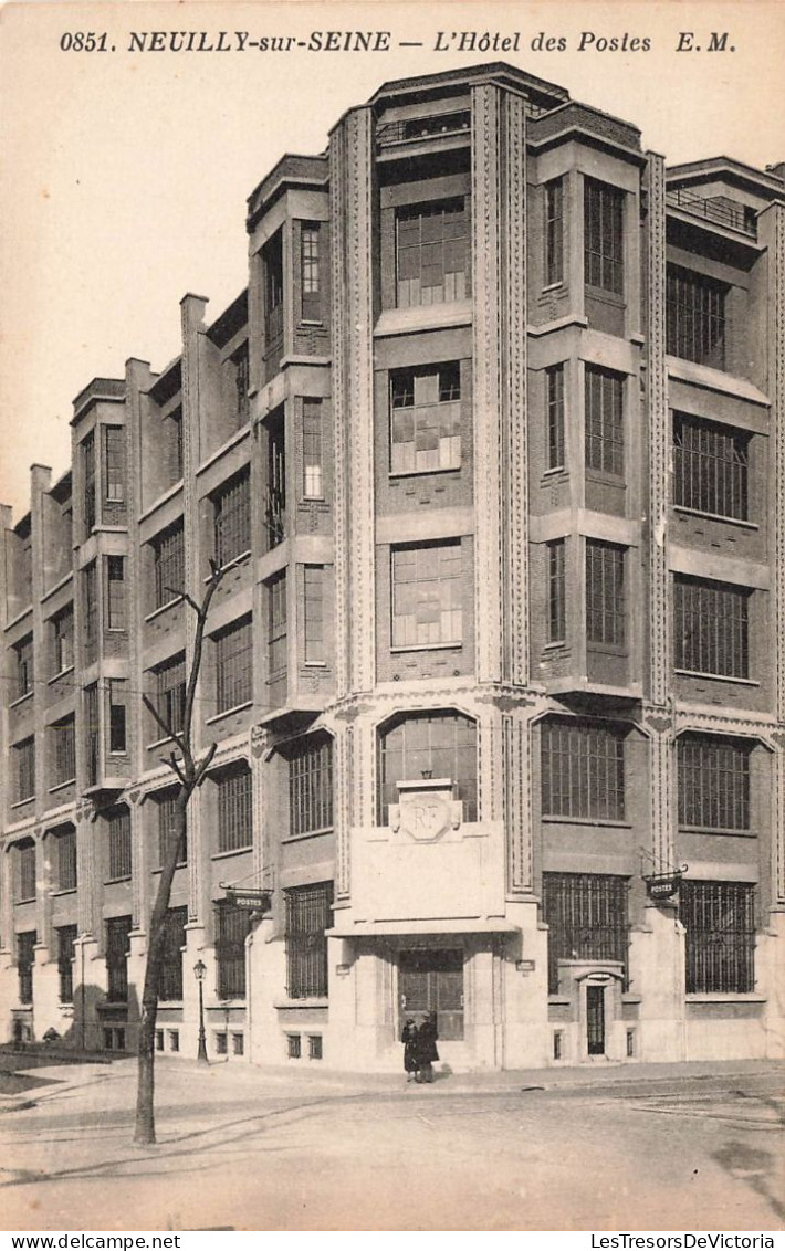 FRANCE - Neuilly Sur Seine - Vue Générale De L'hôtel Des Postes - E.M - Carte Postale Ancienne - Neuilly Sur Seine