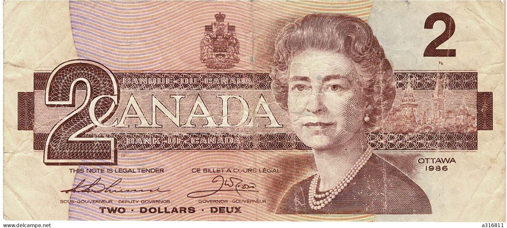 Billet Canada 2 Dollards - Canada