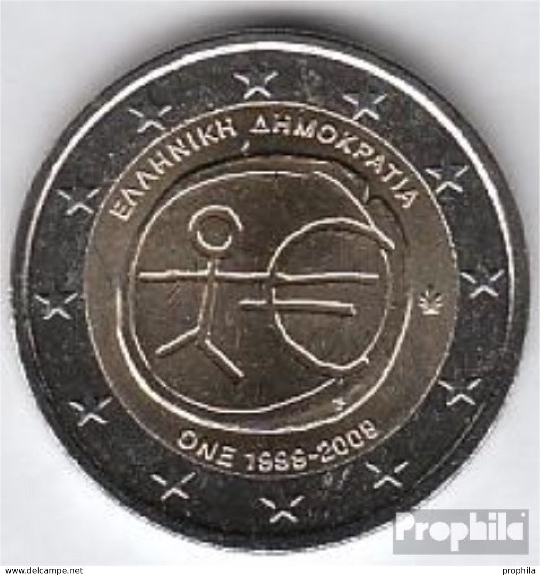 Griechenland 2009 Stgl./unzirkuliert Stgl./unzirkuliert 2009 2 Euro E.M.U. - 10 Jahre Währungs - Grecia