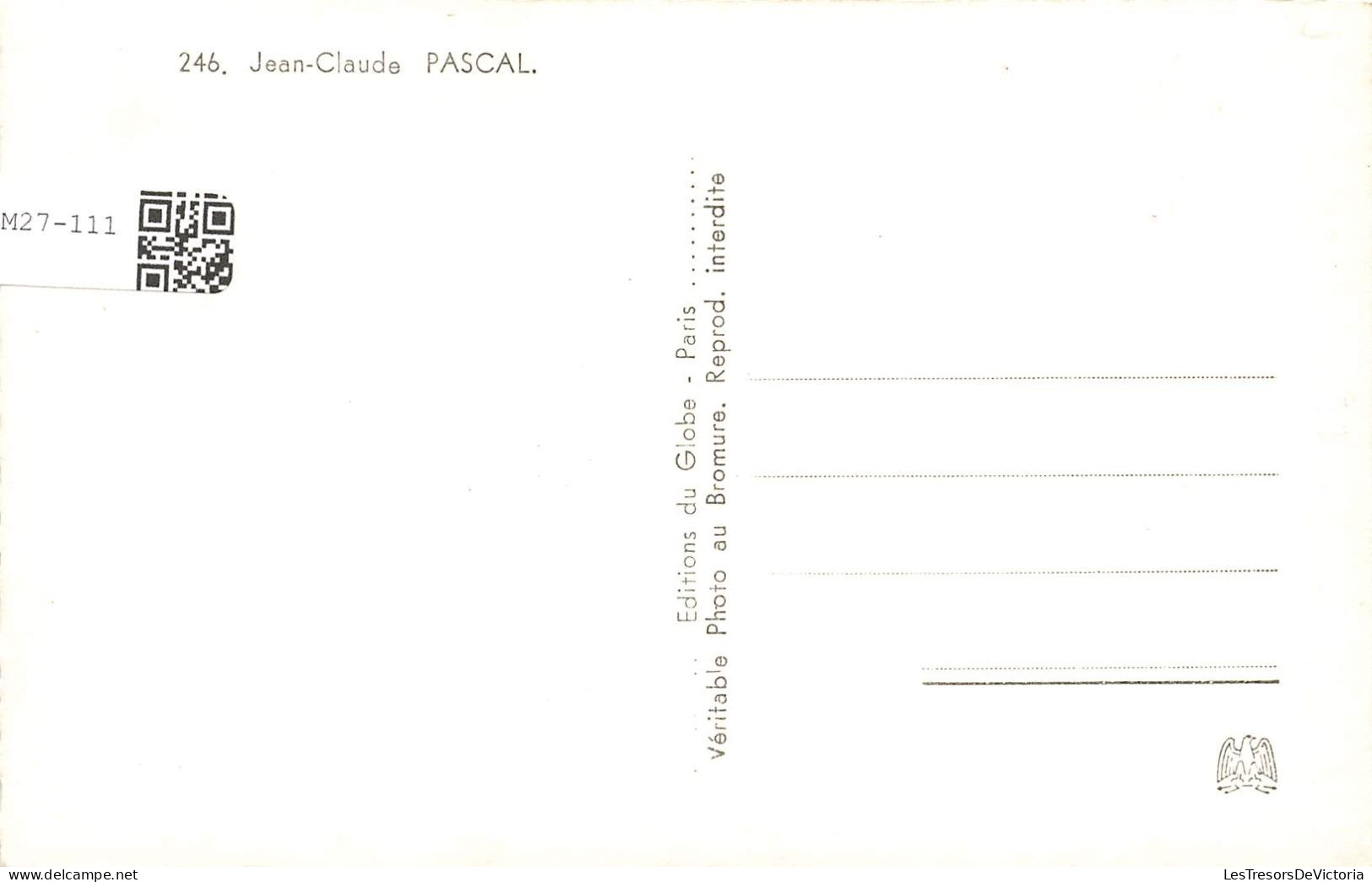 CELEBRITE -  Jean-Claude Pascal - Acteur Français - Carte Postale - Other & Unclassified