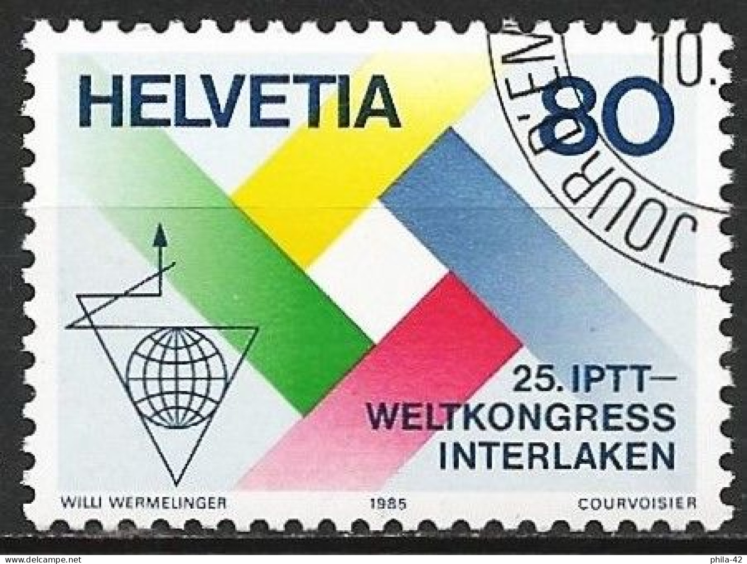 Switzerland 1985 - Mi 1303 - YT 1232 ( Postal Congress ) - Usati
