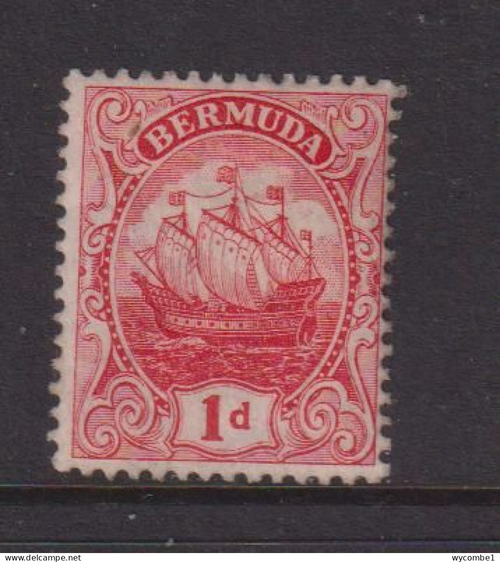 BERMUDA  - 1910-25  Colony Badge 1d Hinged Mint (b) - Bermuda