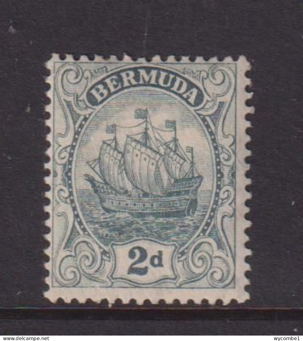 BERMUDA  - 1910-25  Colony Badge 2d Hinged Mint - Bermuda