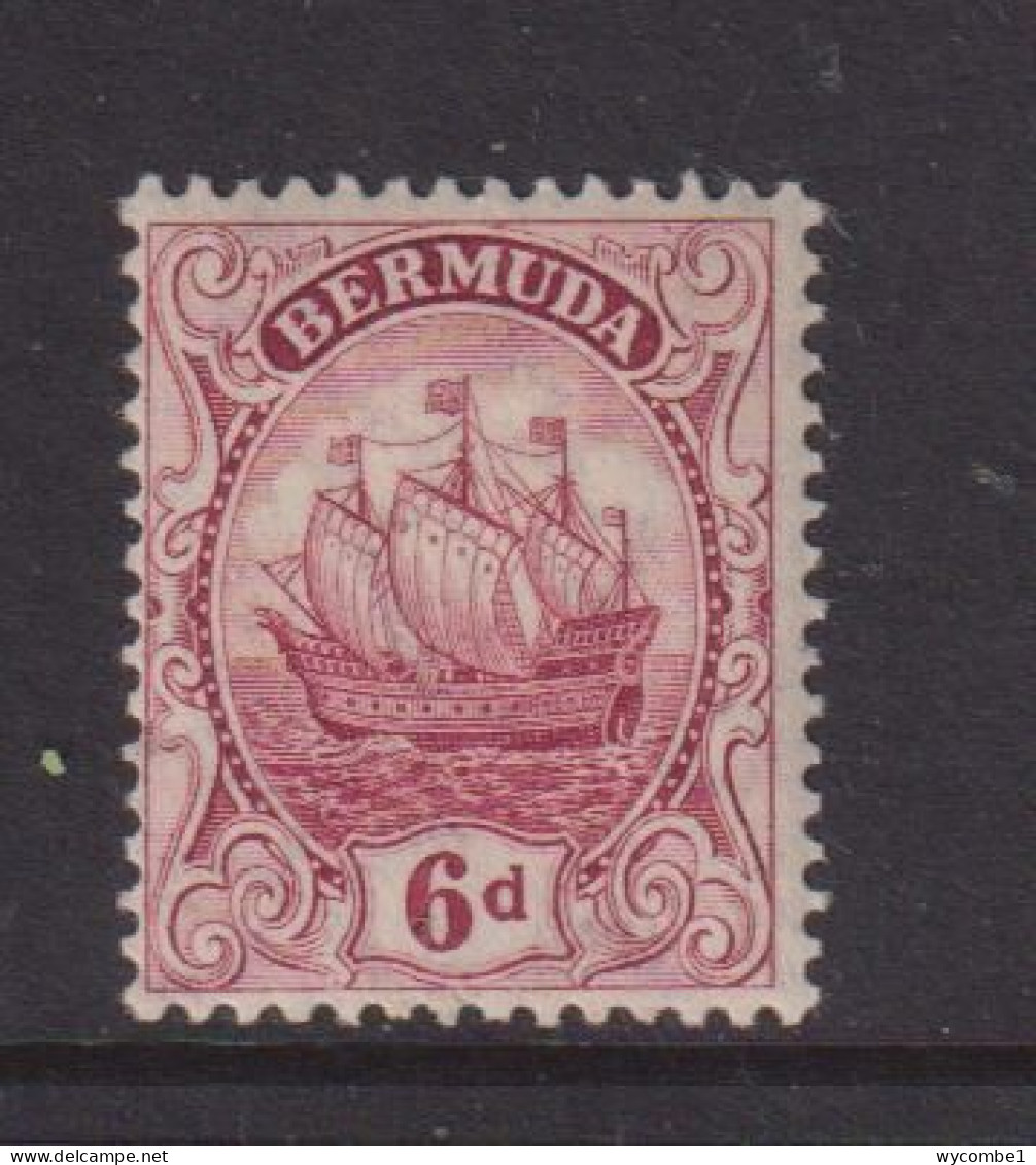 BERMUDA  - 1910-25  Colony Badge 6d Hinged Mint (b) - Bermuda