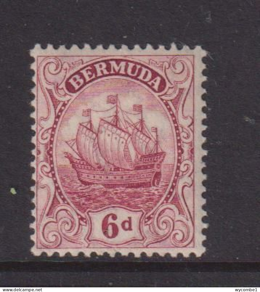 BERMUDA  - 1910-25  Colony Badge 6d Hinged Mint (b) - Bermudes