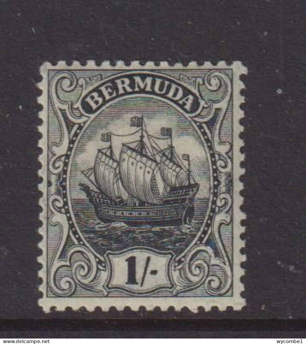 BERMUDA  - 1910-25  Colony Badge 1s Hinged Mint - Bermuda