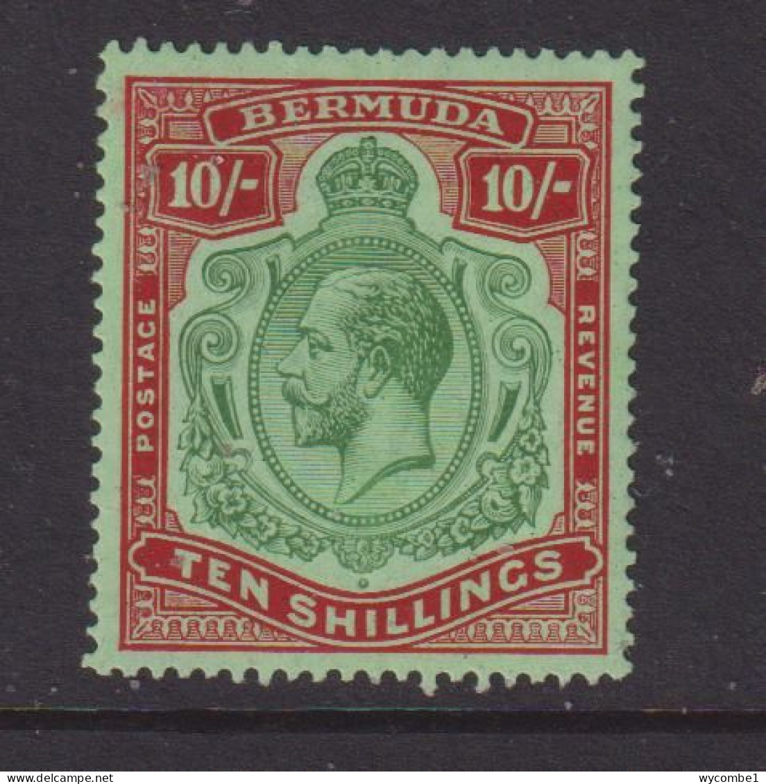 BERMUDA  - 1910-25  George V 10s Hinged Mint - Bermuda