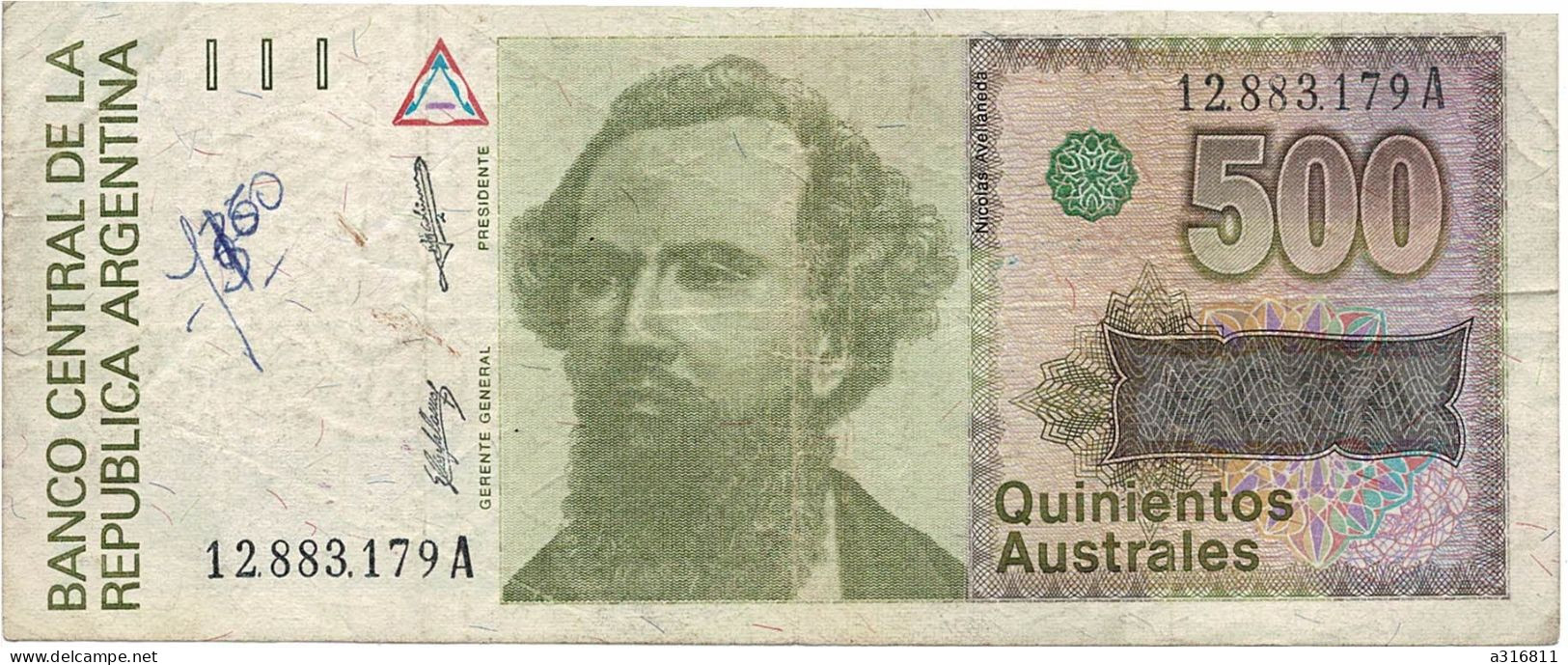 BILLET Quinientos Australes - Argentine