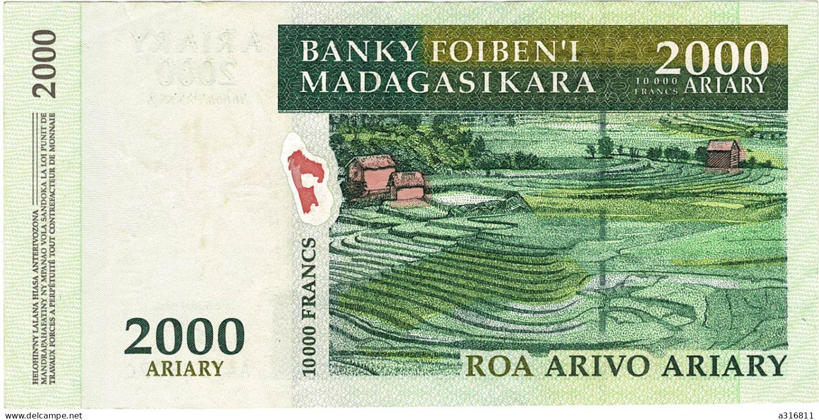 BILLET  2000 Ariary - Madagaskar