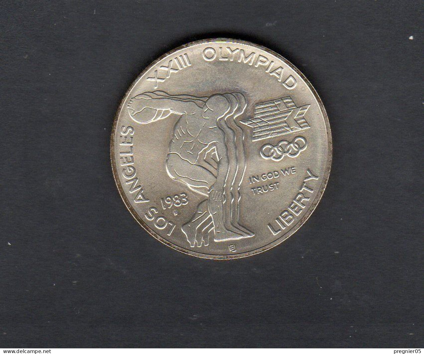 Baisse De Prix USA - Pièce 1 Dollar Argent Olympiques De Los Angeles 1983S SPL/AU KM.209 - Herdenking