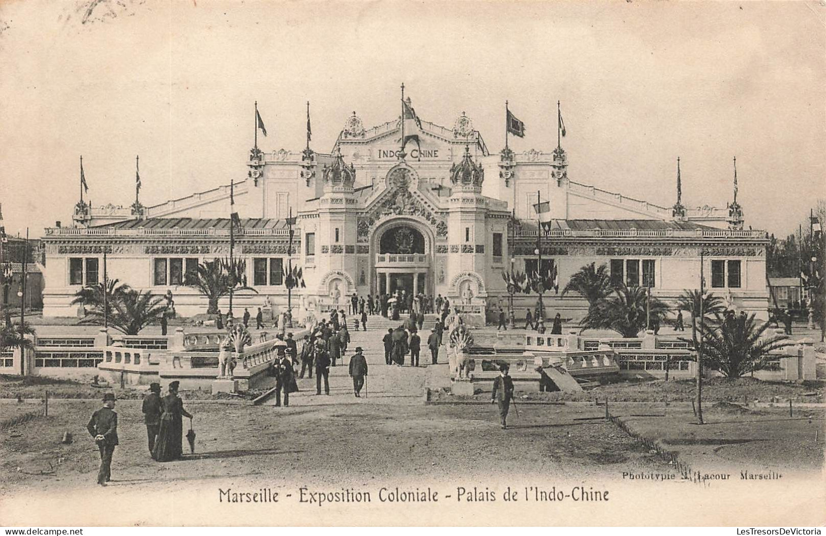 FRANCE - Marseille - Exposition Coloniale - Palais De L'Indo-Chine - Carte Postale Ancienne - Expositions Coloniales 1906 - 1922