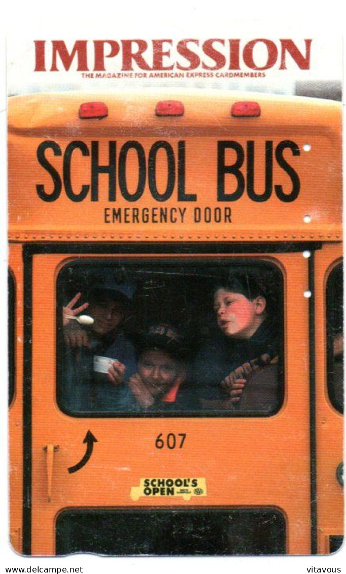 SCHOOL BUS Car Tramway Auto Télécarte Japon Card (F 170) - Coches
