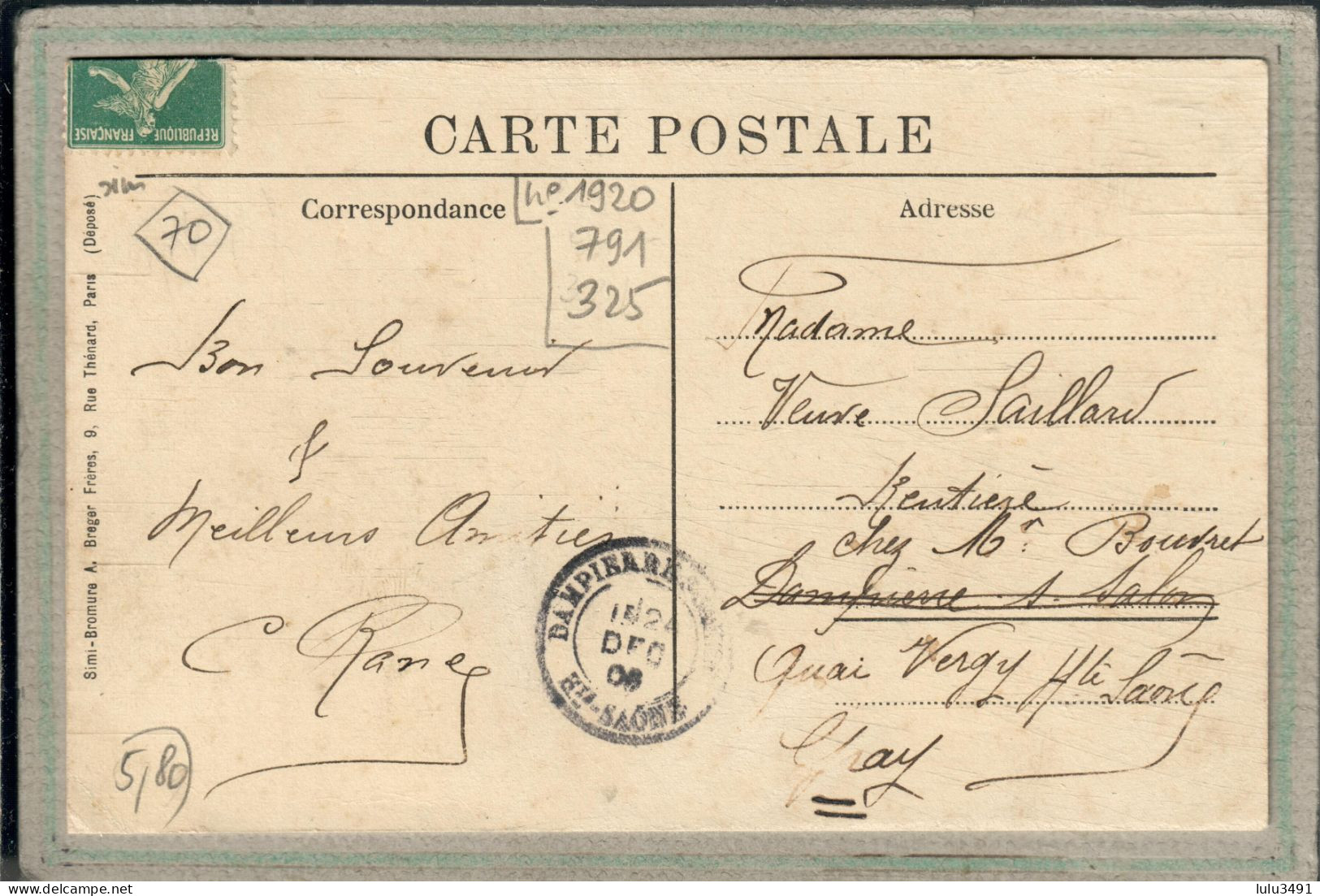 CPA - SCEY-sur-SAÔNE (70) - Aspect Du Quartier Du Pont De La Motte Et De La Place Du Patis En 1909 - Scey-sur-Saône-et-Saint-Albin