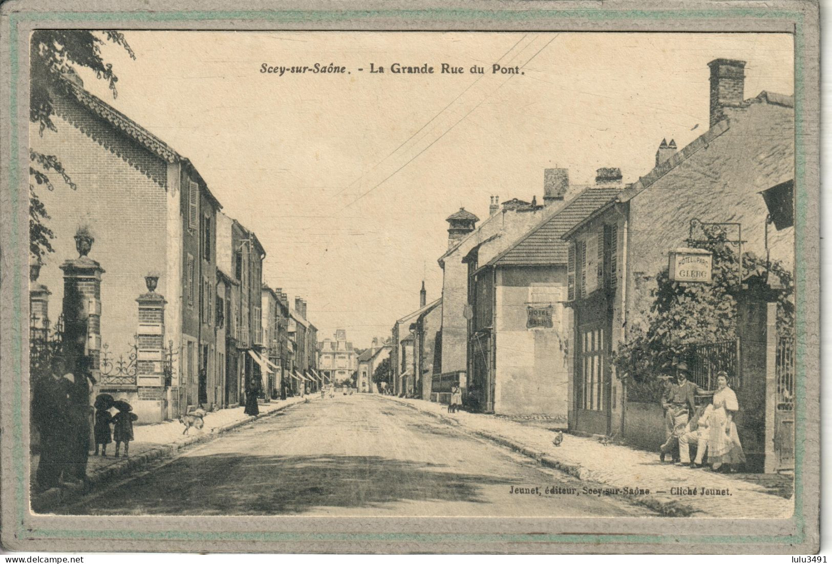 CPA - SCEY-sur-SAÔNE (70) - Aspect De La Grande Rue Du Pont Et De L'Hôtel Du Parc En 1908 - Scey-sur-Saône-et-Saint-Albin