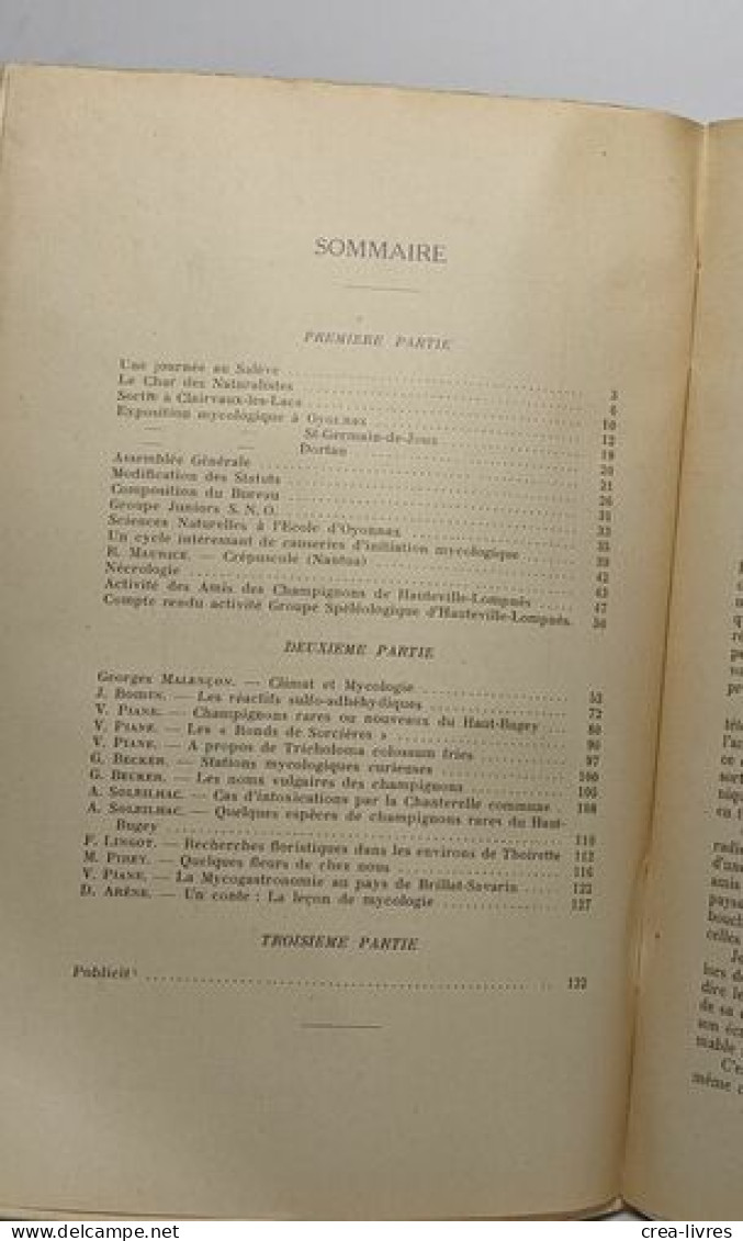 Bulletin De La Société Des Naturalistes D'oyonnax N°5 Janvier 1951: Pour L'étude Et La Diffusion Des Sciences Naturelles - Non Classés