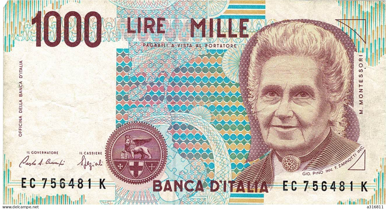 Billet BANCA D ITALIOA 10100 LIRE - Sonstige & Ohne Zuordnung