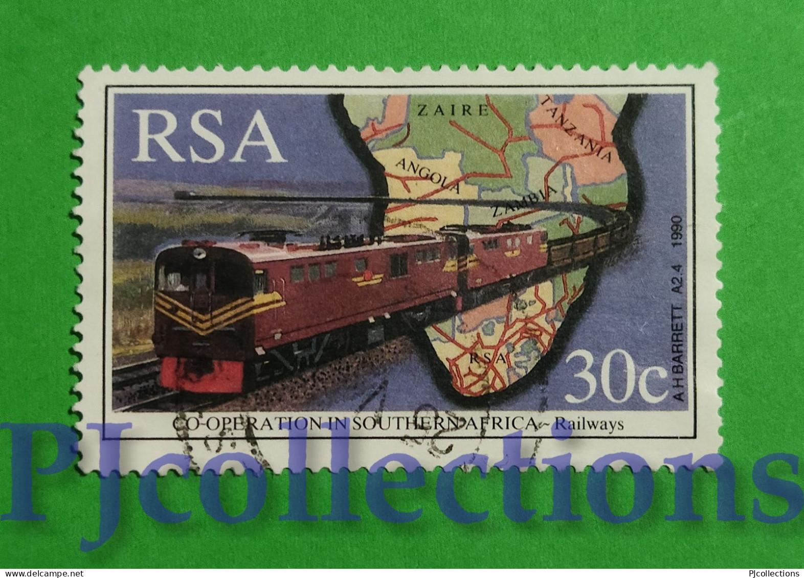 S815- SUD AFRICA - SOUTH AFRICA 1990 RAILWAYS 30c USATO - USED - Gebruikt