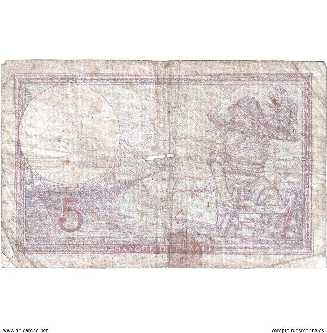 France, 5 Francs, Violet, 1940-11-28, U.66113, B - 5 F 1917-1940 ''Violet''
