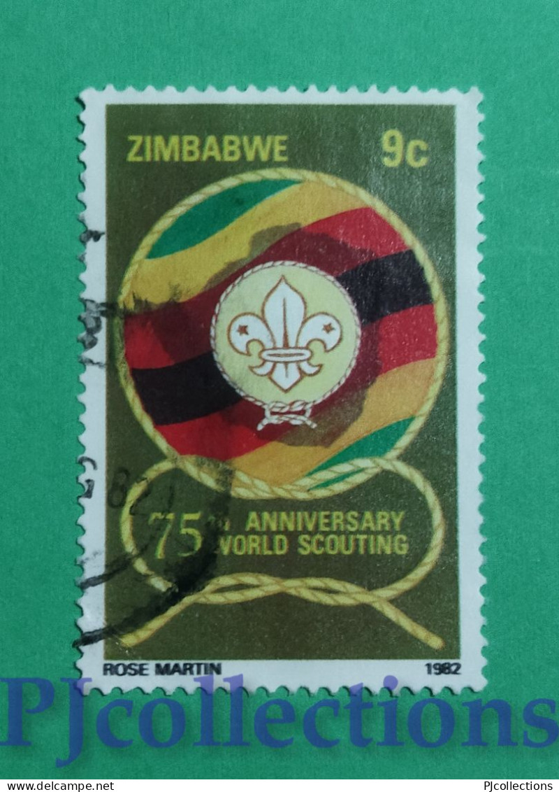 S818- ZIMBABWE 1982 WORLD SCOUTING 9c USATO - USED - Zimbabwe (1980-...)