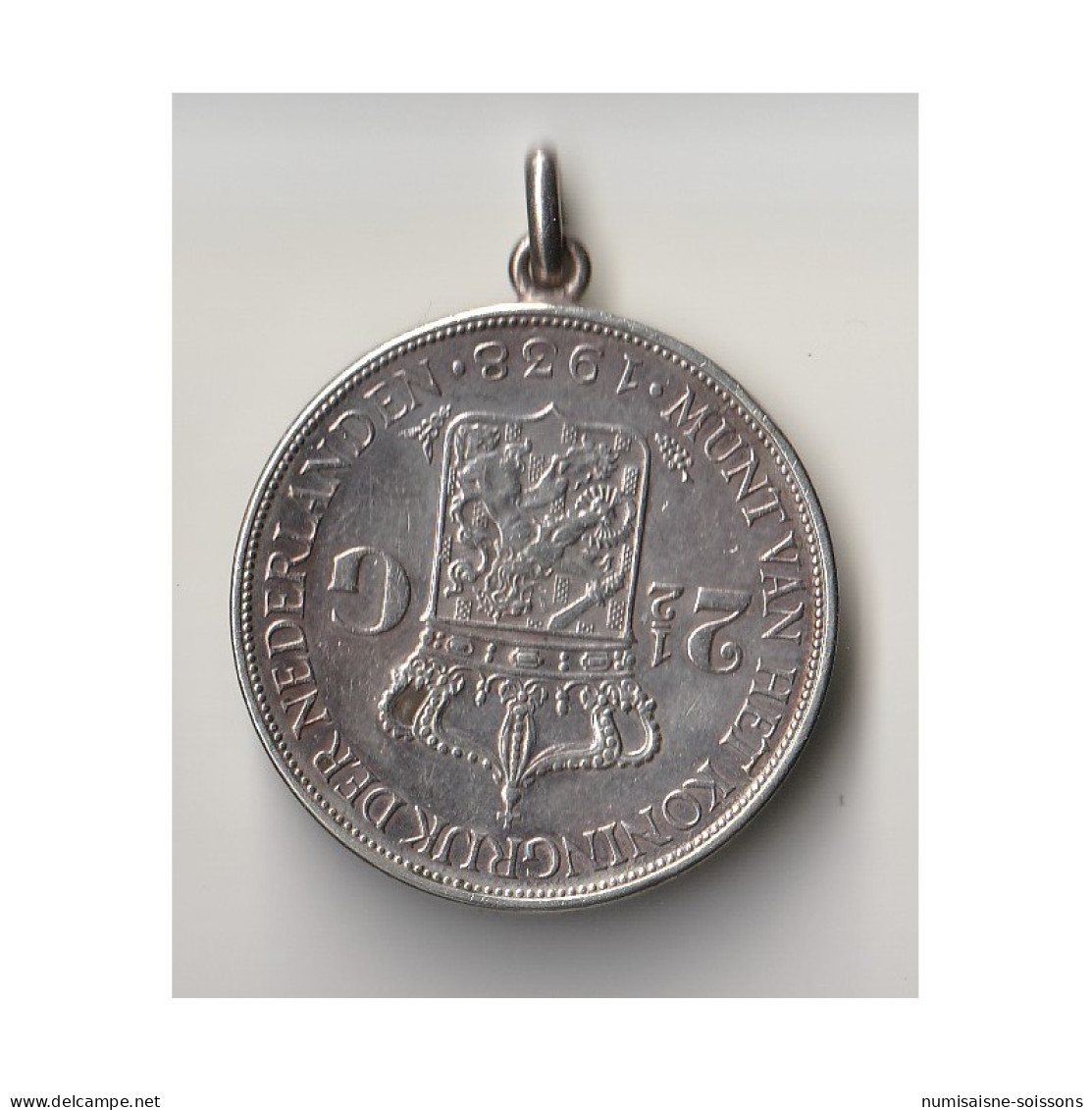 PENDENTIF EN ARGENT - 2 ½ GULDEN 1938 - WILHELMINA  - 25.59 G - 45 Cm - 0/95324 -  - 2 1/2 Gulden