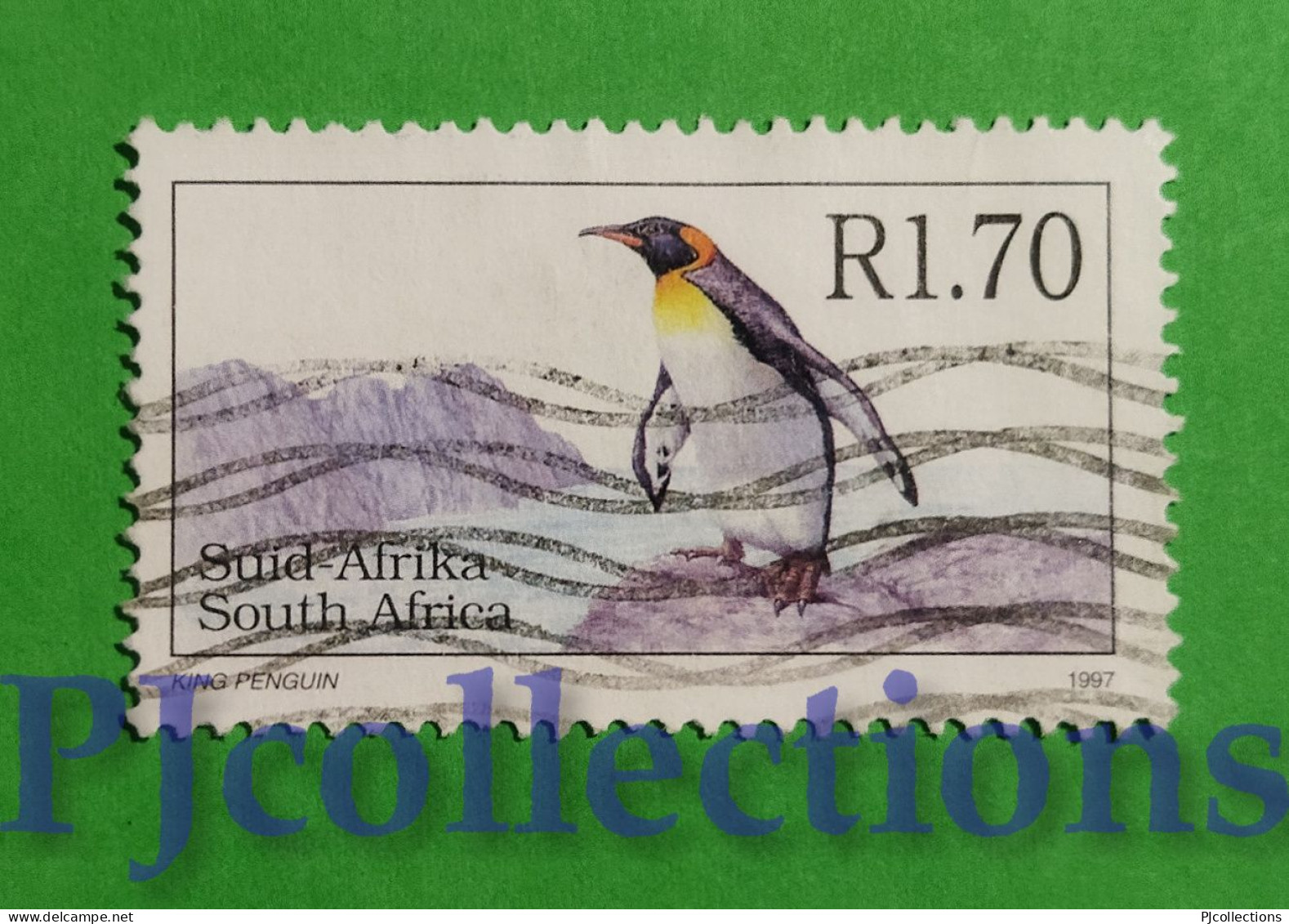 S820- SOUTH AFRICA 1997 PINGUINO REALE - KING PENGUIN 1,70r USATO - USED - Usati