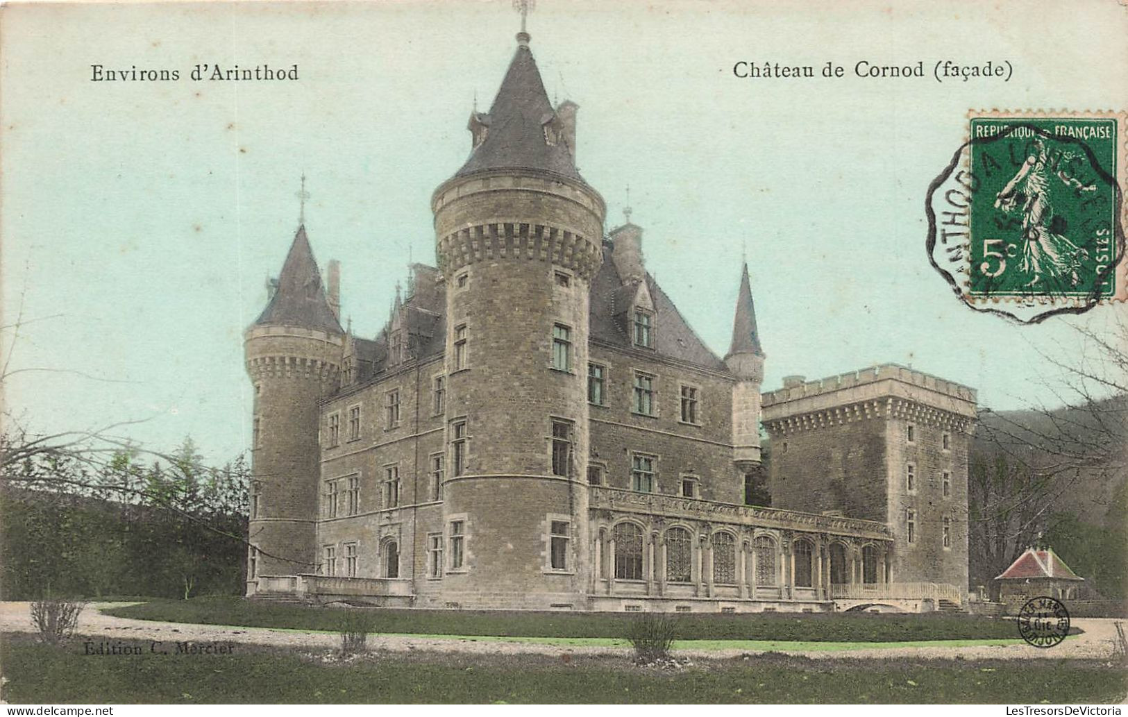 BATIMENTS ET ARCHITECTURE - Façade Du Château De Cornod - Colorisé - Carte Postale Ancienne - Castles
