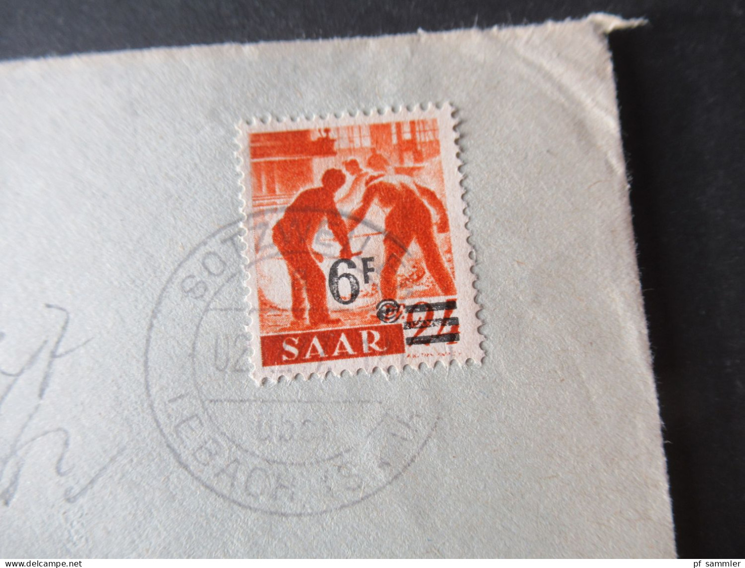 Saarland 1947 Michel Nr.233 EF Stempel Sotzweiler über Lebach (Saar) Nach Referinghausen - Brieven En Documenten