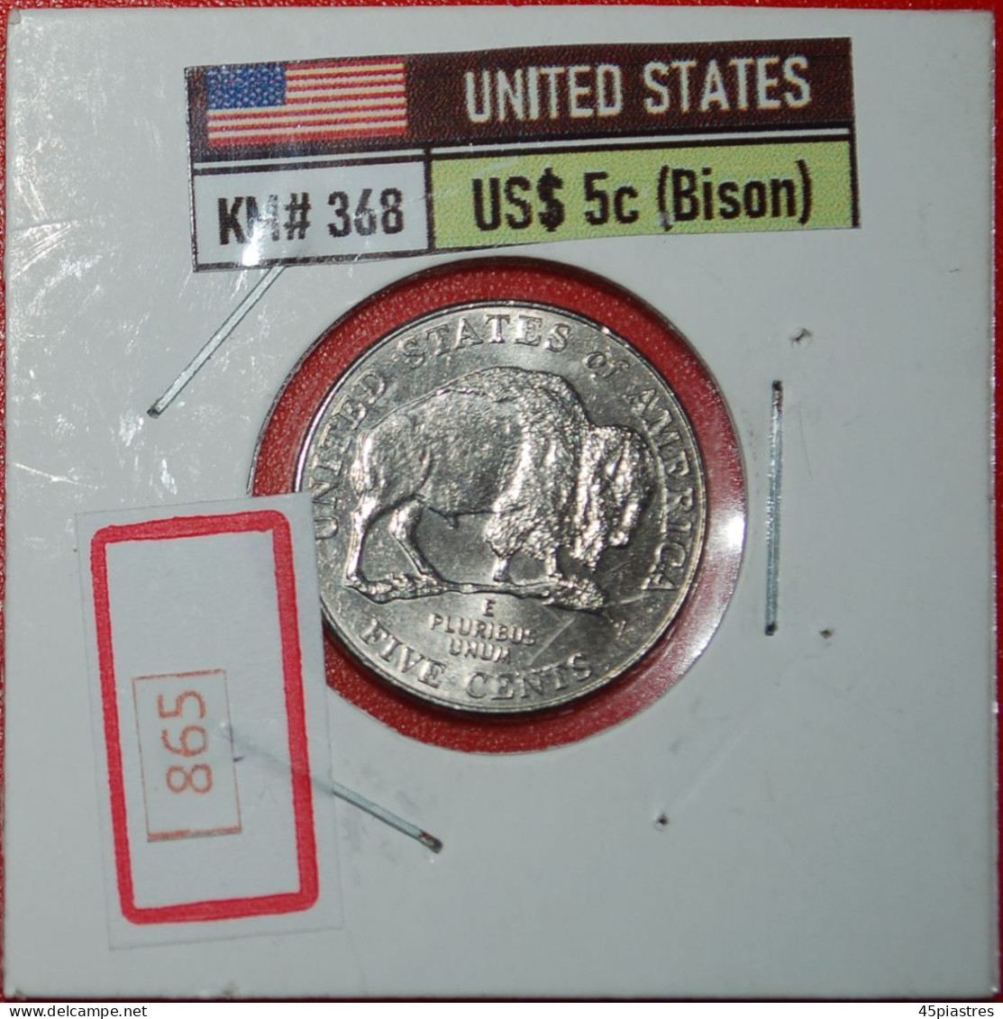 * LEWIS & CLARK 1805: USA  5 CENTS 2005D BISON! JEFFERSON (1801-1809) UNC MINT LUSTRE! HOLDER· LOW START ·  NO RESERVE! - Gedenkmünzen