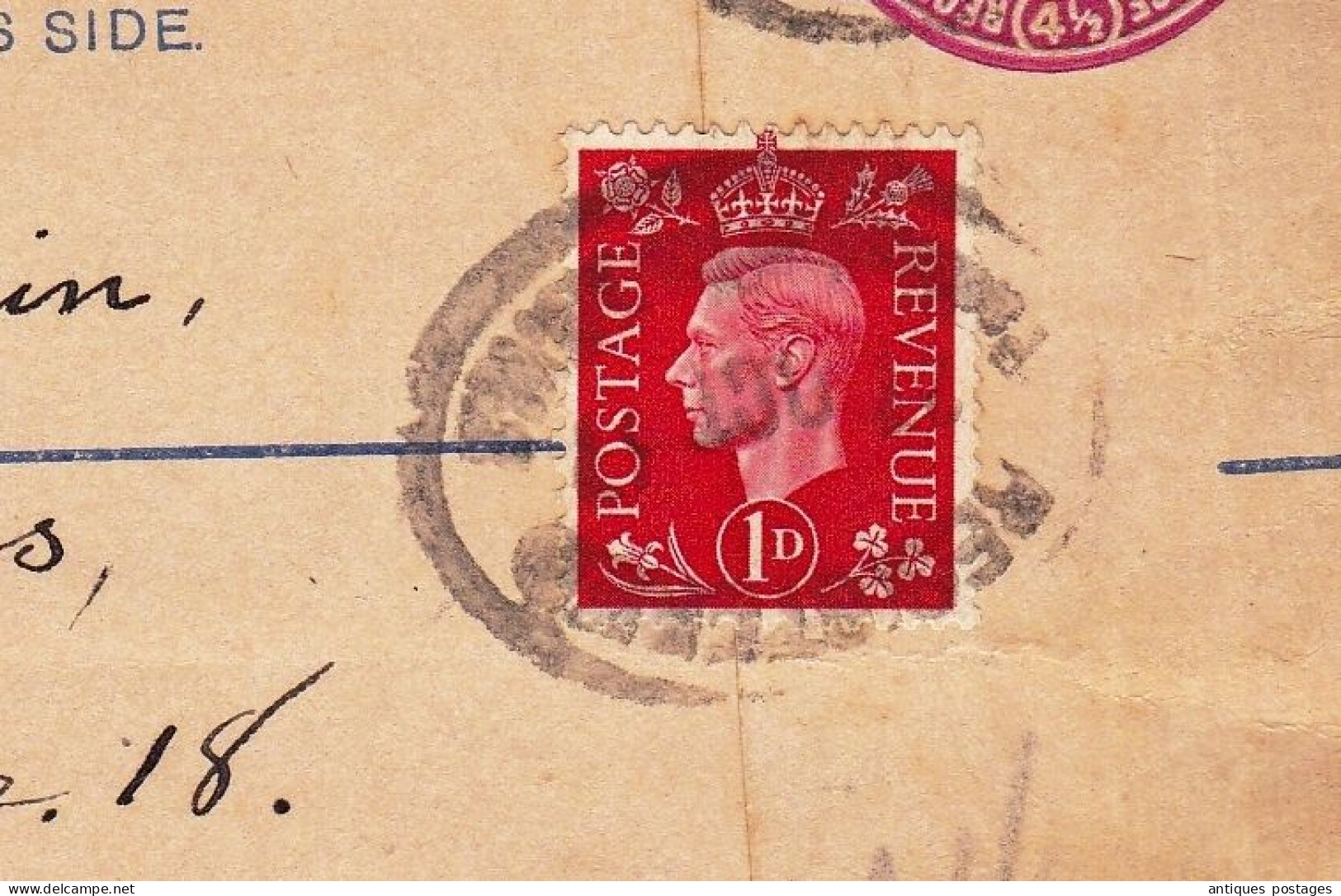 Registered Letter Paddington Anvers Antwerpen Belgique REGISTRATION THREE PENCE - POSTAGE THREE HALFPENCE (4 1/2) - Stamped Stationery, Airletters & Aerogrammes