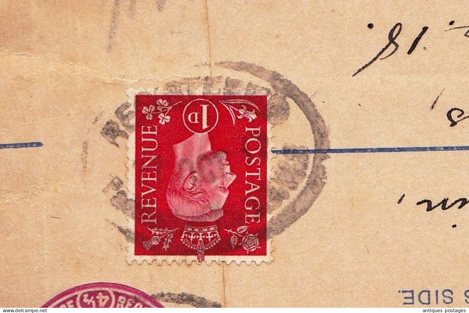 Registered Letter Paddington Anvers Antwerpen Belgique REGISTRATION THREE PENCE - POSTAGE THREE HALFPENCE (4 1/2) - Interi Postali