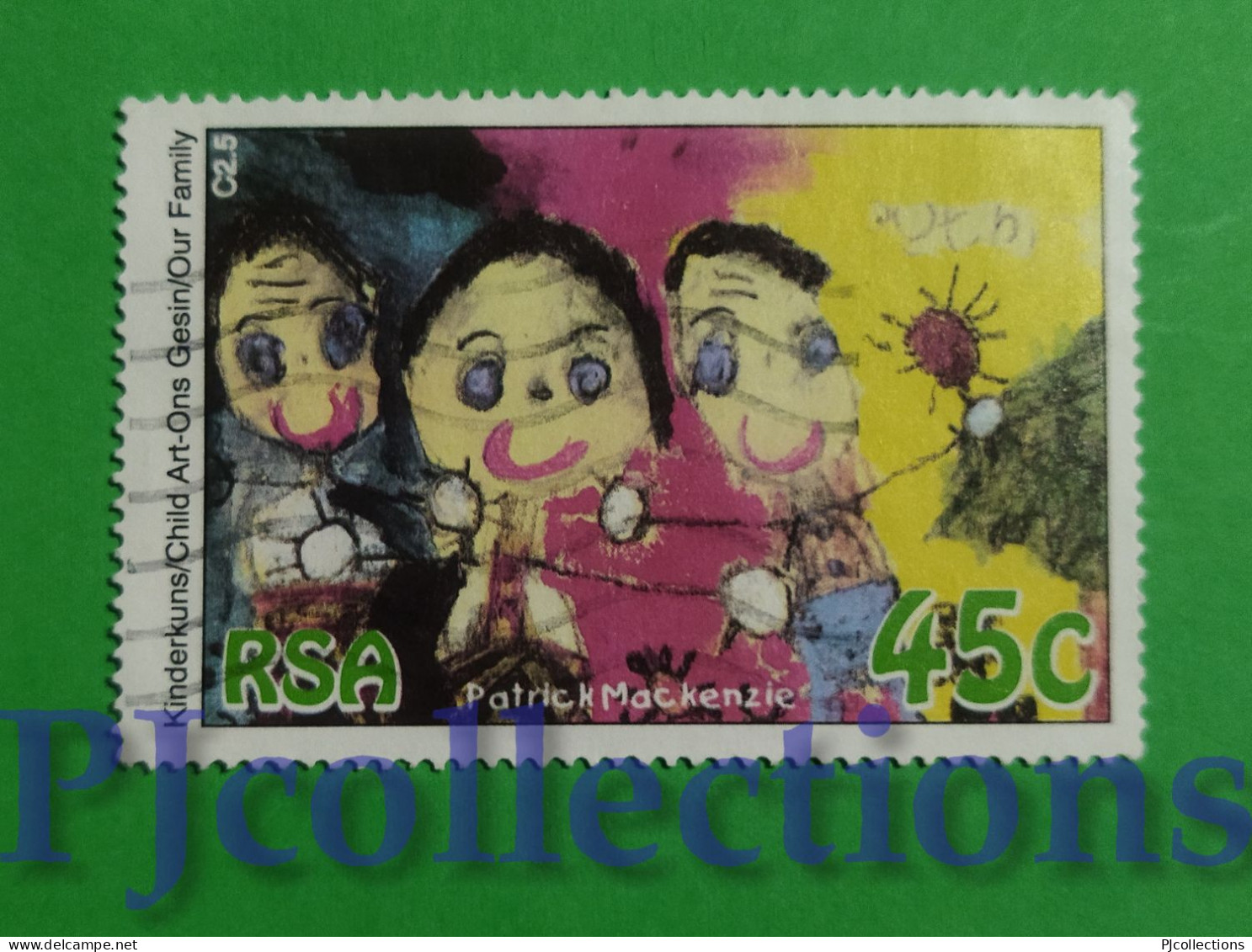 S822- SOUTH AFRICA 1994 CHILD ART 45c USATO - USED - Used Stamps