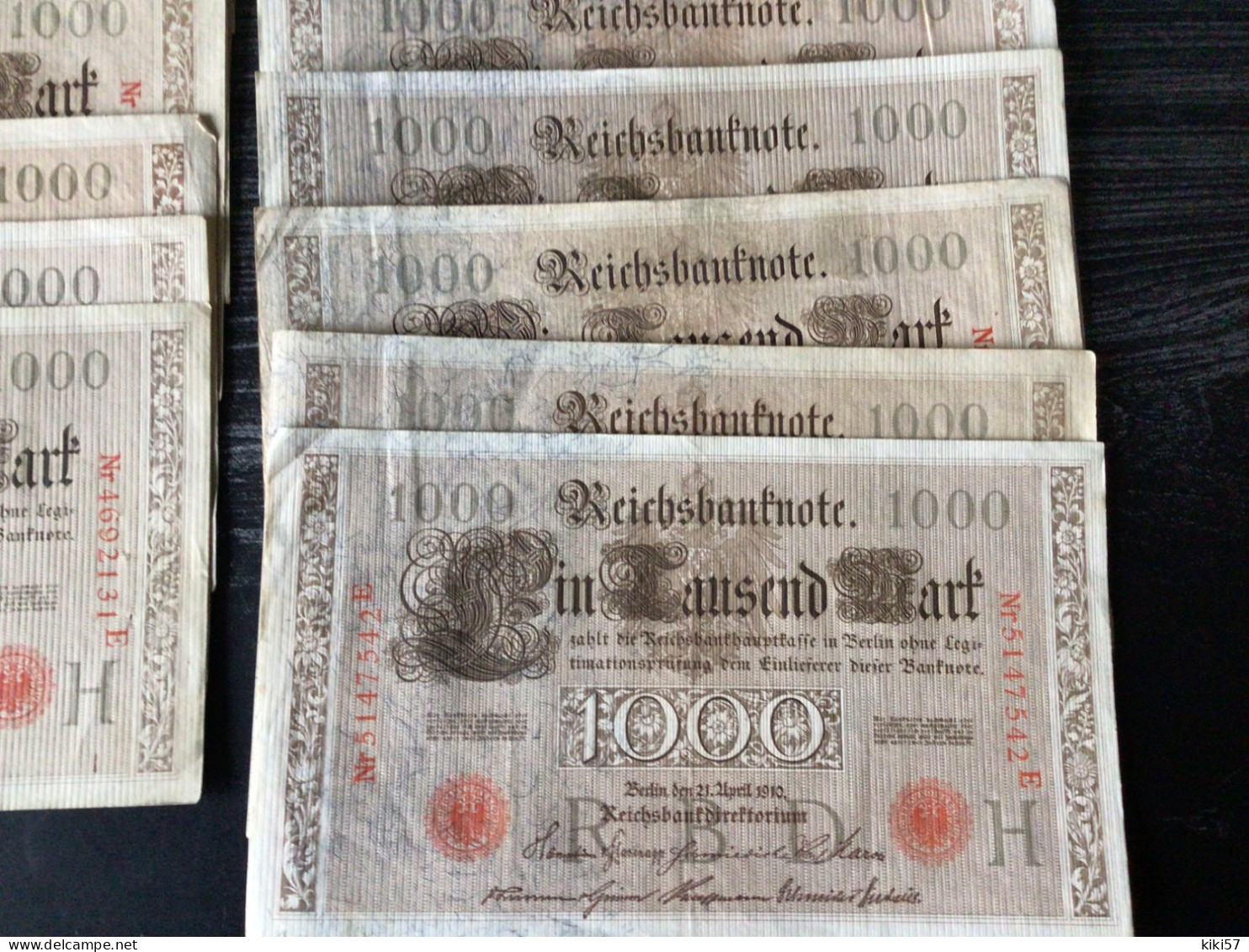 ALLEMAGNE Lot De 17 Billets De 1000 Marks 1910 - 1.000 Mark