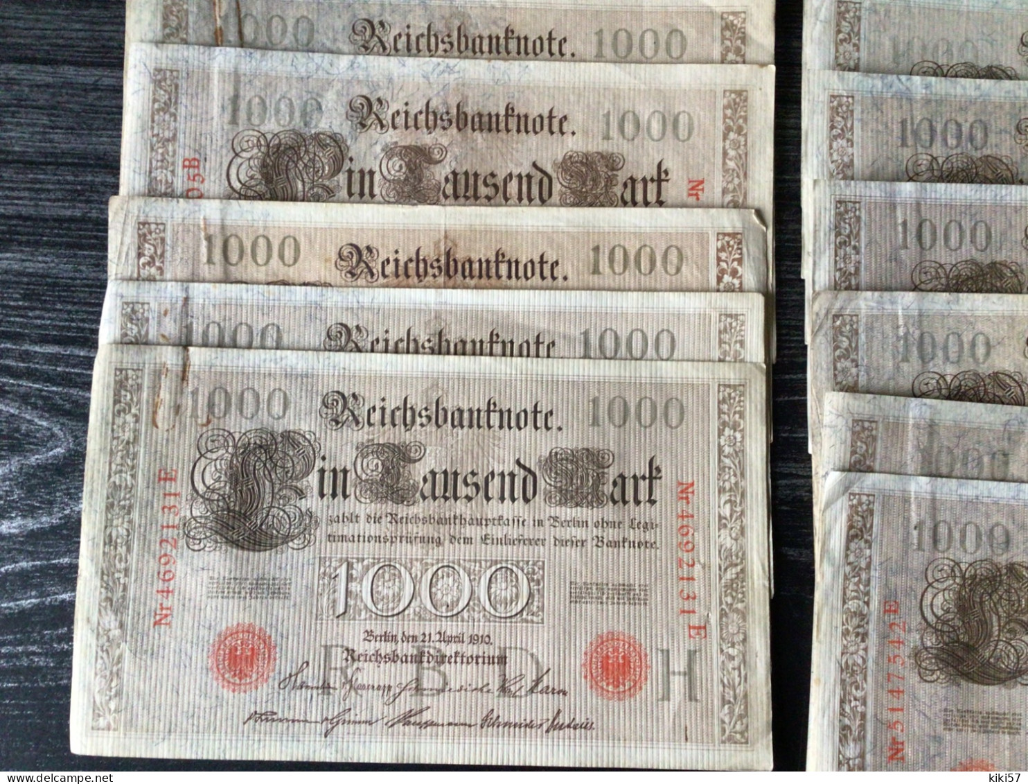 ALLEMAGNE Lot De 17 Billets De 1000 Marks 1910 - 1.000 Mark