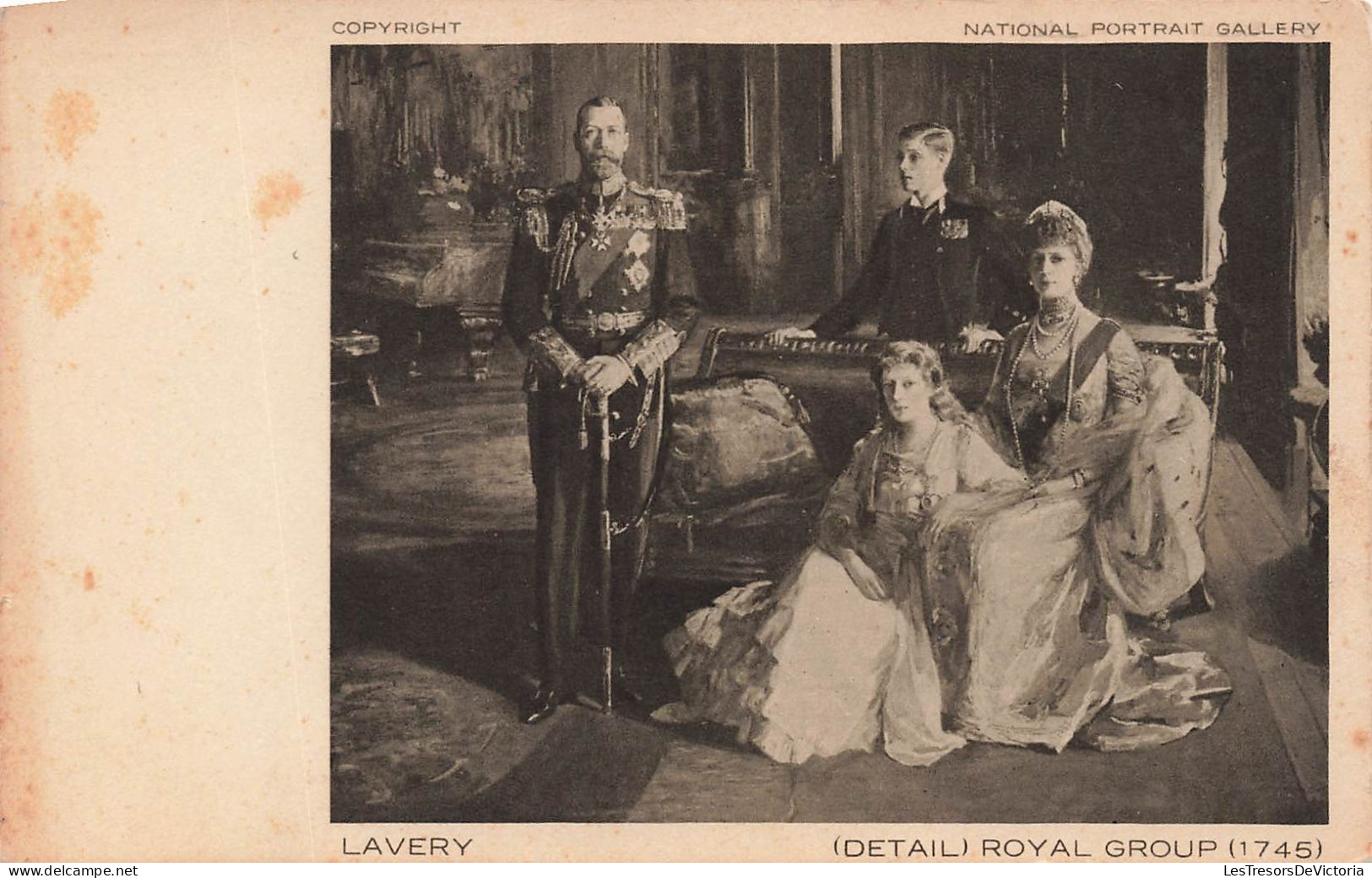 FAMILLES ROYALES - Buckingham Palace - John Lavery - Roi George V Avec Sa Famille - Carte Postale Ancienne - Familles Royales