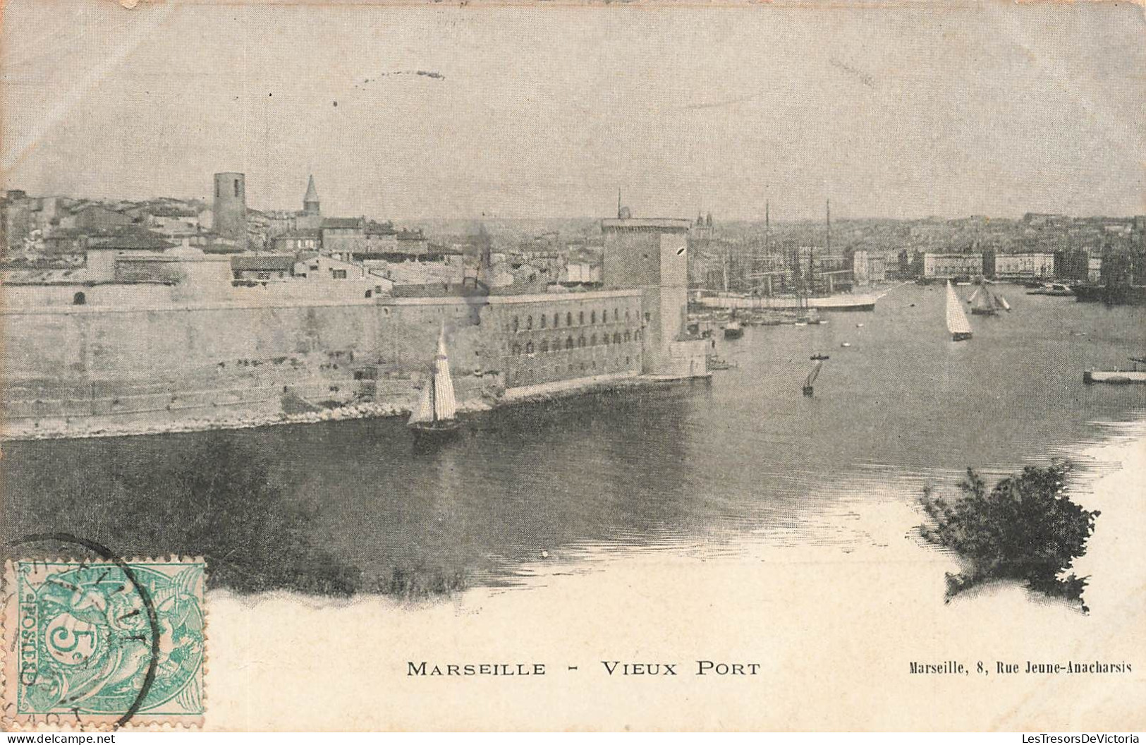 FRANCE - Marseille - Vue Sur Le Vieux Port - Carte Postale Ancienne - Puerto Viejo (Vieux-Port), Saint Victor, Le Panier