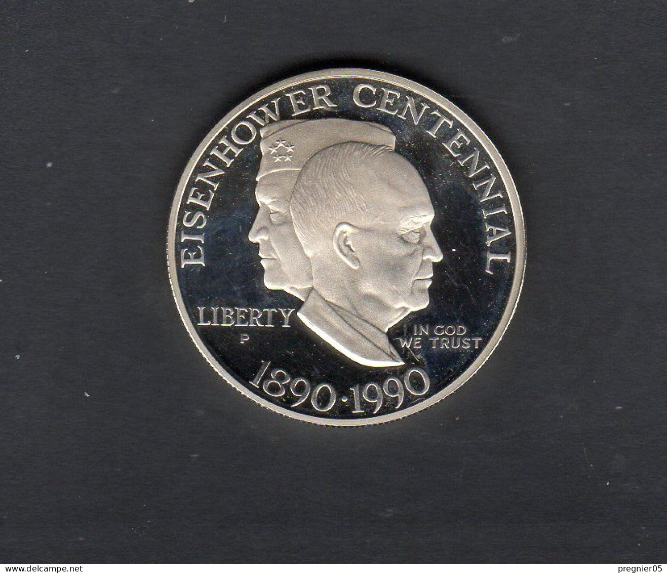 Baisse De Prix USA - Pièce 1 Dollar Argent BE Anniversaire Naissance Eisenhower 1990P FDC KM.227 - Commemoratives