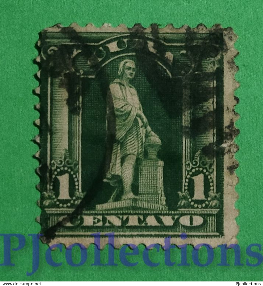S824- CARAIBI - CARIBBEAN 1905 STATUA DI COLOMBO - STATUE OF COLUMBUS 1c USATO - USED - Used Stamps