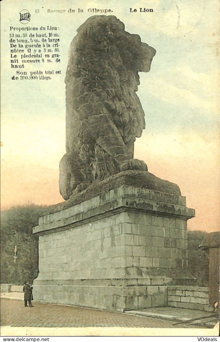 Belgique - Liège -  Gileppe (Barrage) - Barrage De La Gileppe - Le Lion - Gileppe (Dam)