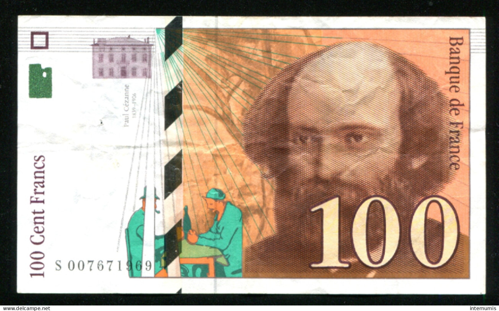 France, 100 Francs, Paul Cézanne, 1997, N° : S007671969, TTB (VF), Pick#158a, F.74.01 - 100 F 1997-1998 ''Cézanne''