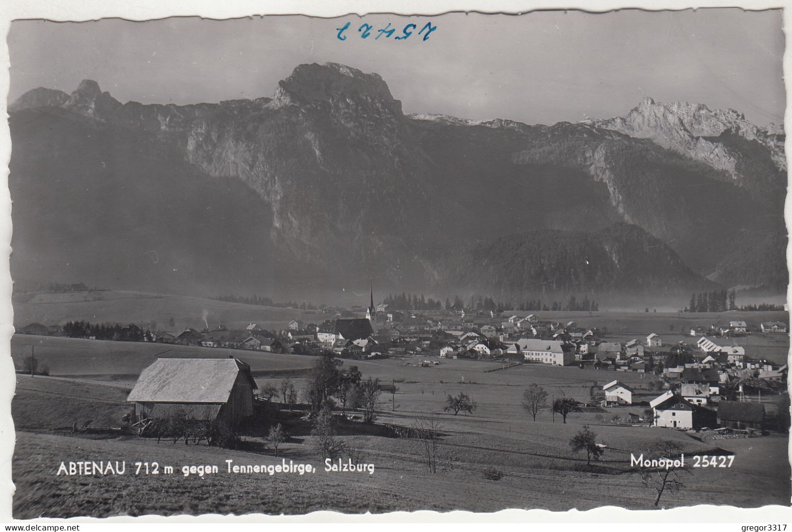 D9882) ABTENAU Gegen Tennengebirge - Gebäude Im Vordergrund - Tolle Alte FOTO AK - Abtenau