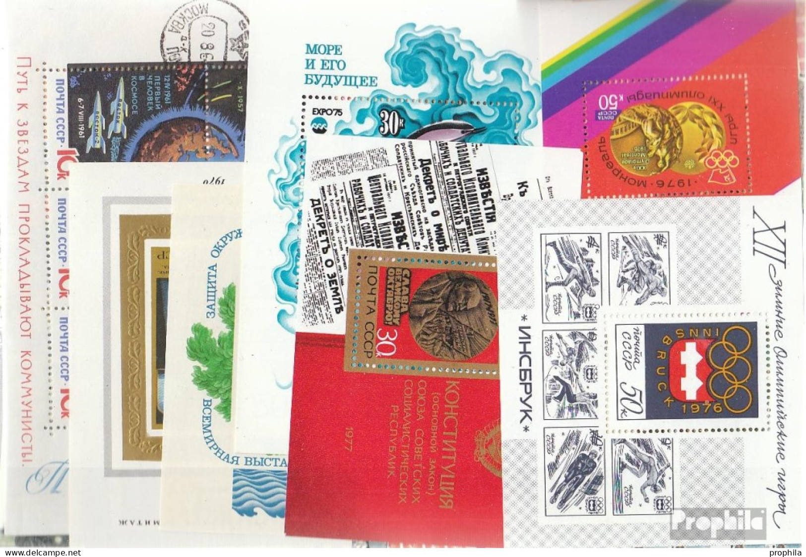 Sowjetunion 10 Verschiedene Blöcke Und Kleinbögen  Mit Rußland - Collections